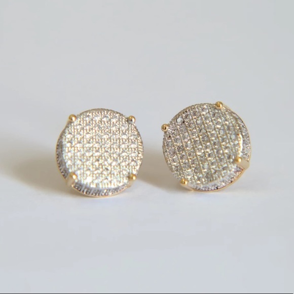 New! Sterling Micro-Paved Stud Earrings - Picture 3 of 9